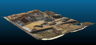 Visualisierung 3D-Geländemodell mit Orthofoto